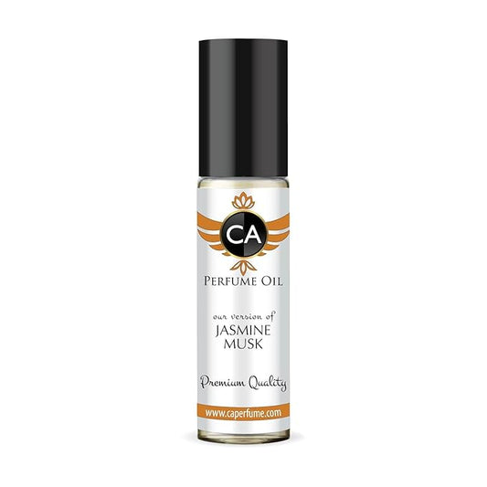 CA Perfume Impression of Jasmine Musk for Women Fragrance Oil Floral Woody Musk Scent Long Lasting Perfumes for Women Travel Size TSA Ready Mini Parfum Body Oil Roll-on 0.33 Fl Oz 10ml
