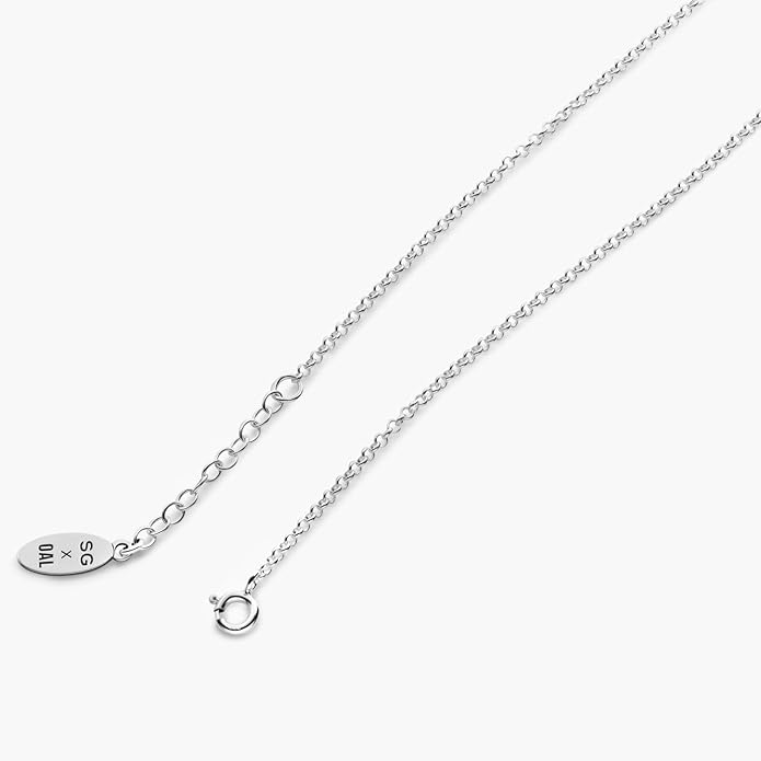 OAK & LUNA - Zodiac Sing Necklace – Moissanite Star Sign Pendant on 18" Rolo Chain – Available in 18K Gold Vermeil or Sterling Silver