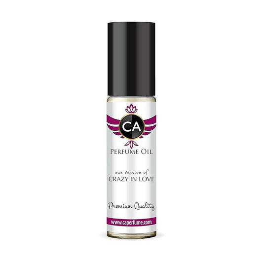 CA Perfume Impression of Crazy In Love for Women Fragrance Oil Amber Floral Scent Long Lasting Perfumes for Women Travel Size TSA Ready Mini Parfum Body Oil Roll-on 0.33 Fl Oz 10ml