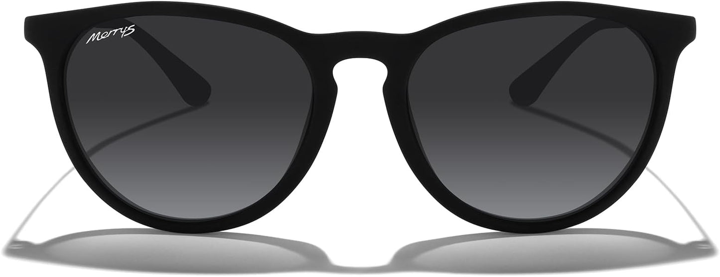 MERRY'S Vintage Polarized Sunglasses for Women Men Retro Round Mirrored Lens Sun glasses UV400
