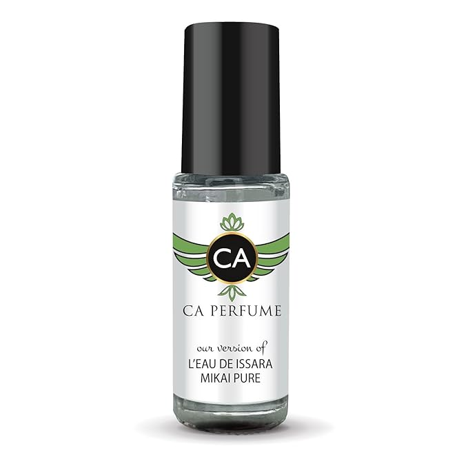 CA Perfume Impression of L'eau De Miyake Pure for Women Fragrance Oil Floral Scent Long Lasting Perfumes for Women Travel Size TSA Ready Mini Parfum Body Oil Roll-on 0.14 Fl Oz 4ml