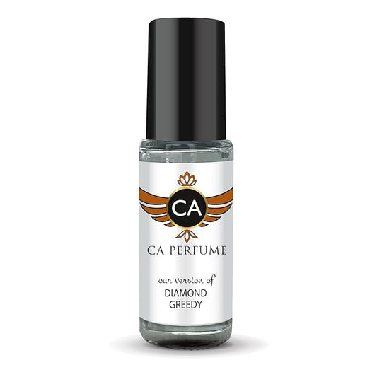 CA Perfume Impression of Diamond Greedy for Women Perfume Oil Amber Floral Scent Long Lasting Perfumes for Women Travel Size Mini Perfume Sample TSA Ready Body Oil Roll-on 0.14 Fl Oz 4ml