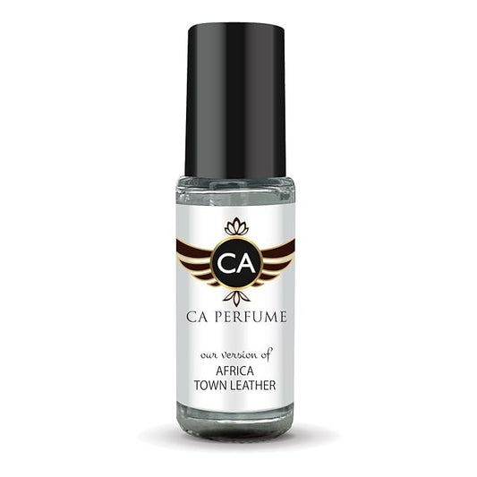 CA Perfume Impression of Africa Town Leather Unisex Perfume Oil Leather Scent Long Lasting Fragrance for Women and Men Travel Size Mini Perfume Sample TSA Ready Body Oil Roll-on 0.14 Fl Oz 4ml