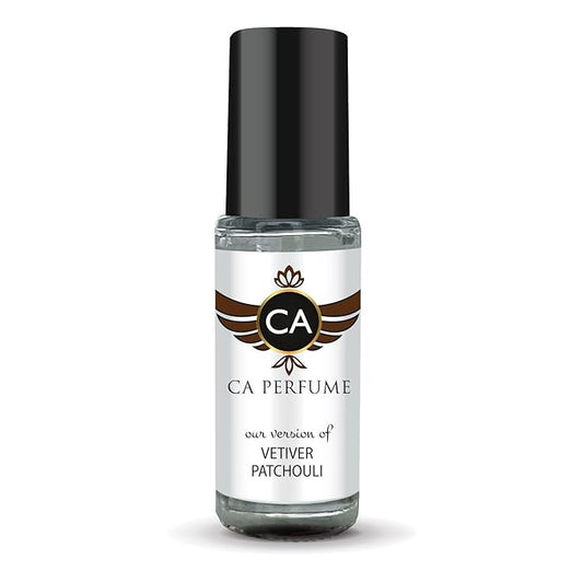 CA Perfume Impression of Vetiver Patchouli Unisex Fragrance Oil Woody Chypre Scent Long Lasting Perfumes for Women & Men Travel Size TSA Ready Mini Parfum Body Oil Roll-on 0.14 Fl Oz 4ml