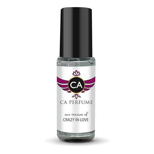 CA Perfume Impression of Crazy In Love for Women Perfume Oil Amber Floral Scent Long Lasting Perfumes for Women Travel Size Mini Perfume Sample TSA Ready Body Oil Roll-on 0.14 Fl Oz 4ml