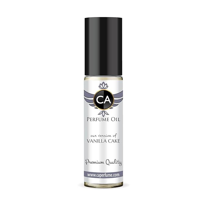 CA Perfume Impression of Vanilla Cake Unisex Fragrance Oil Amber Vanilla Scent Long Lasting Perfumes for Women & Men Travel Size TSA Ready Mini Parfum Body Oil Roll-on 0.33 Fl Oz 10ml
