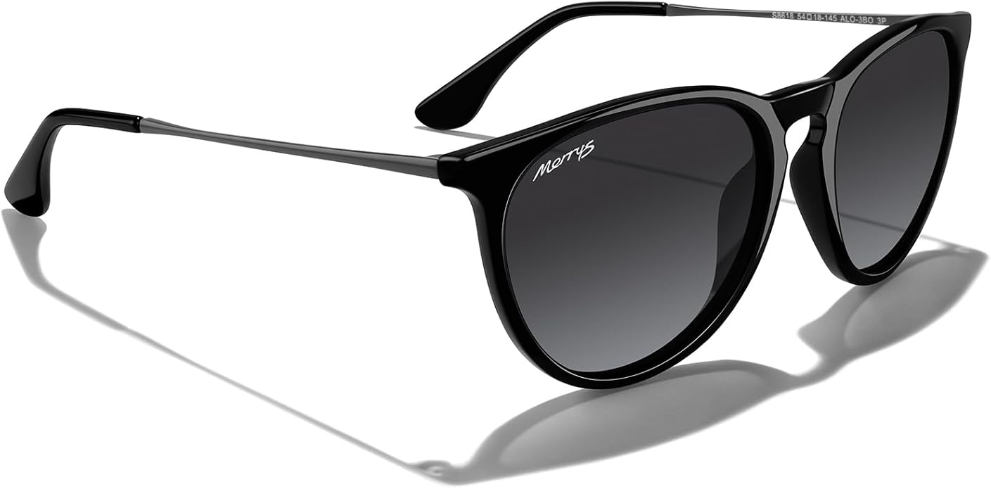 MERRY'S Vintage Polarized Sunglasses for Women Men Retro Round Mirrored Lens Sun glasses UV400
