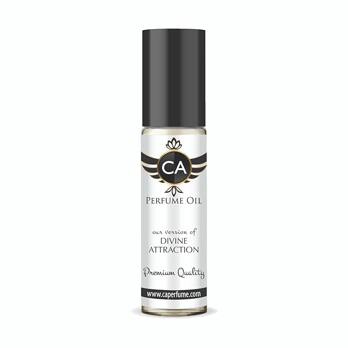 CA Perfume Impression of Divine Attraction Unisex Fragrance Oil Leather Scent Long Lasting Perfumes for Women & Men Travel Size TSA Ready Mini Parfum Body Oil Roll-on 0.33 Fl Oz 10ml