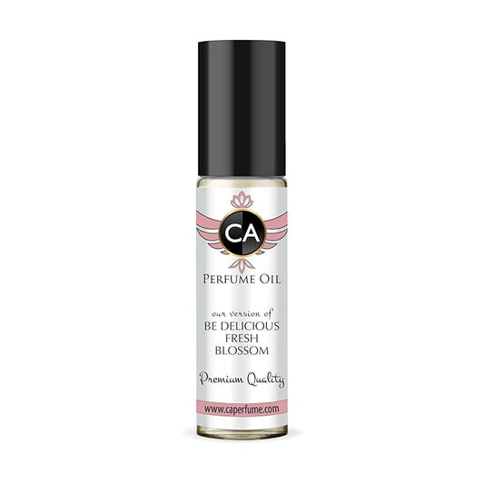 CA Perfume Impression of Be Delicious Fresh Blossom for Women Fragrance Oil Floral Fruity Scent Long Lasting Perfumes for Women Travel Size TSA Ready Mini Parfum Body Oil Roll-on 0.33 Fl Oz 10ml