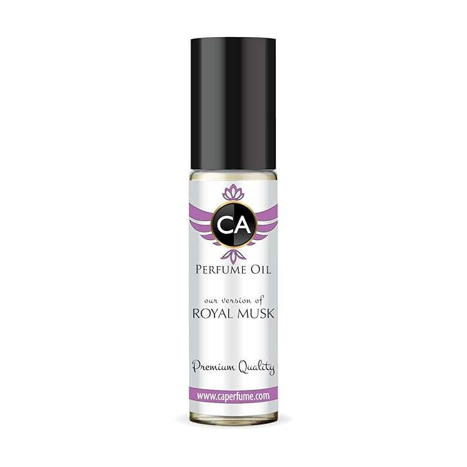 CA Perfume Originals Royal Musk Unisex Fragrance Oil Amber Floral Scent Long Lasting Perfumes for Women & Men Travel Size TSA Ready Mini Parfum Body Oil Roll-on 0.33 Fl Oz 10ml