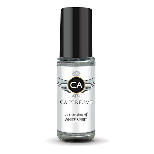 CA Perfume Impression of White Spirit for Women Fragrance Oil Floral Woody Musk Scent Long Lasting Perfumes for Women Travel Size TSA Ready Mini Parfum Body Oil Roll-on 0.14 Fl Oz 4ml
