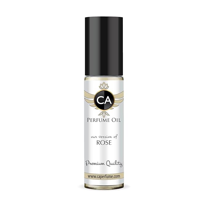 CA Perfume Impression of Rose Unisex Fragrance Oil Floral Woody Musk Scent Long Lasting Perfumes for Women & Men Travel Size TSA Ready Mini Parfum Body Oil Roll-on 0.33 Fl Oz 10ml