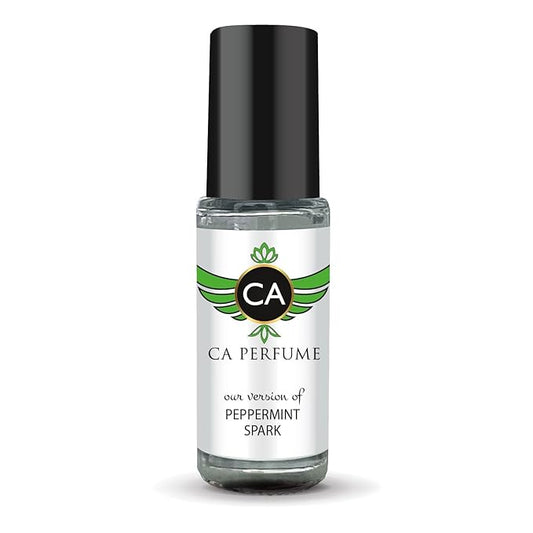 CA Perfume Originals Peppermint Spark Unisex Fragrance Oil Aromatic Spicy Scent Long Lasting Perfumes for Women & Men Travel Size TSA Ready Mini Parfum Body Oil Roll-on 0.14 Fl Oz 4ml