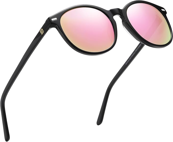DUCO Polarized Sunglasses for Women Retro Round Women's Sunglasses Classic Vintage UV400 Shades DC1230