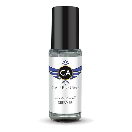 CA Perfume Impression of Dreamer for Men Perfume Oil Amber Woody Scent Long Lasting Cologne for Men Travel Size Mini Perfume Sample TSA Ready Body Oil Roll-on 0.14 Fl Oz 4ml