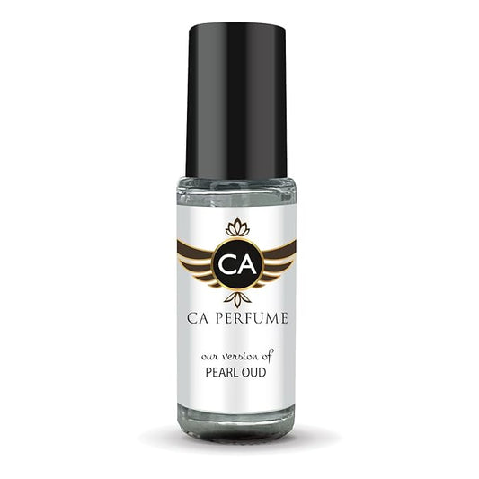 CA Perfume Impression of Pearl Oud Unisex Perfume Oil Amber Woody Scent Long Lasting Fragrance for Women and Men Travel Size Mini Perfume Sample TSA Ready Body Oil Roll-on 0.14 Fl Oz 4ml