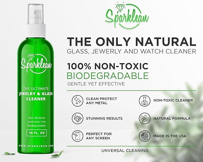 Jewelry Cleaner Solution | Premium Jewelry Cleaner for All Jewelry | Spray Natural Free of Toxins and Ammonia|Silver, Gold and Diamond Cleaner | & Anti Tarnish Spray for Jewelry