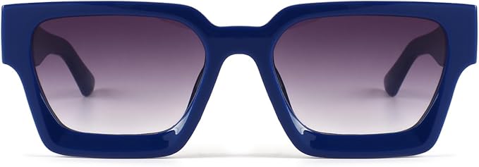 Trendy Square Sunglasses for Men Women Fashion Thick Rectangle Sun Glasses UV Protection Shades Designer Style