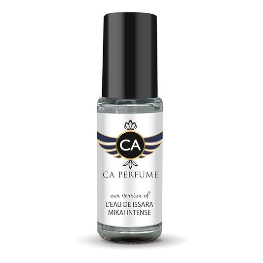 CA Perfume Impression of L'eau De Miyake Intense for Men Fragrance Oil Woody Scent Long Lasting Cologne for Men Travel Size TSA Ready Mini Parfum Body Oil Roll-on 0.14 Fl Oz 4ml