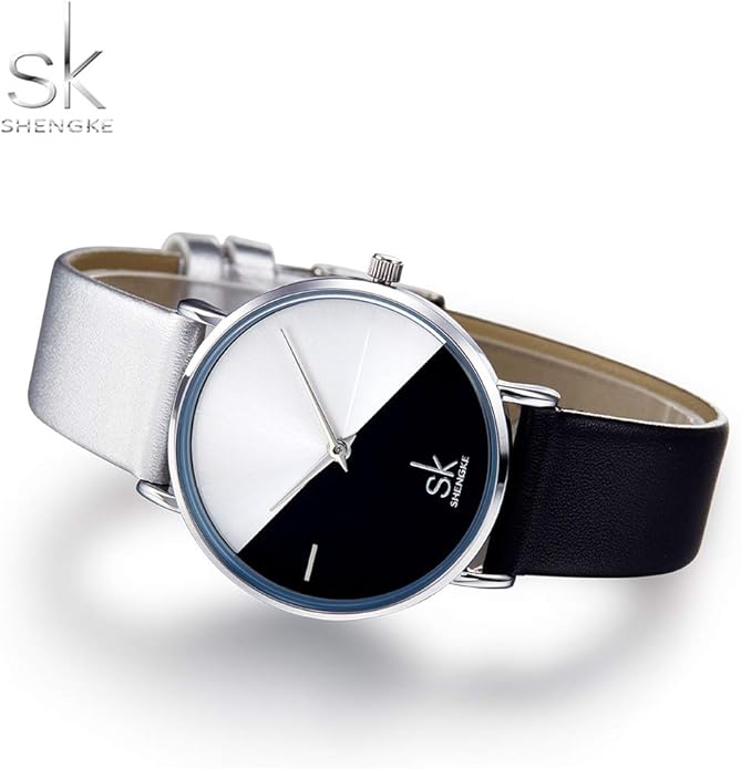SHENGKE Simplicity Creative Women Watch Genuine Leather Elegant Women Watches Ladies Business Wristwatch