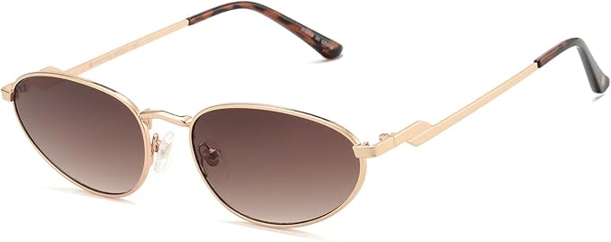Retro Oval Sunglasses Womens Mens Trendy 2025, Fashion Y2K Narrow Oval Cat Eye Sun Glasses UV400 Protection VF2251