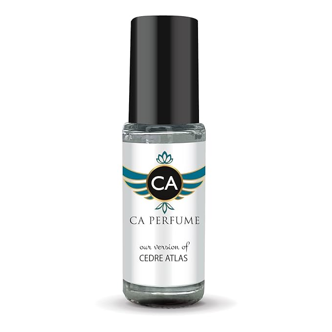 CA Perfume Impression of Cedre Atlas Unisex Fragrance Oil Woody Scent Long Lasting Perfumes for Women & Men Travel Size TSA Ready Mini Parfum Body Oil Roll-on 0.14 Fl Oz 4ml