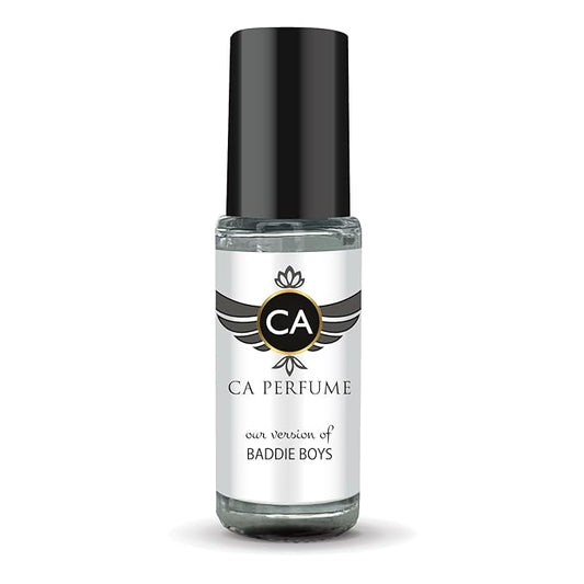 CA Perfume Impression of Baddie Boys for Men Perfume Oil Amber Spicy Scent Long Lasting Cologne for Men Travel Size Mini Perfume Sample TSA Ready Body Oil Roll-on 0.14 Fl Oz 4ml