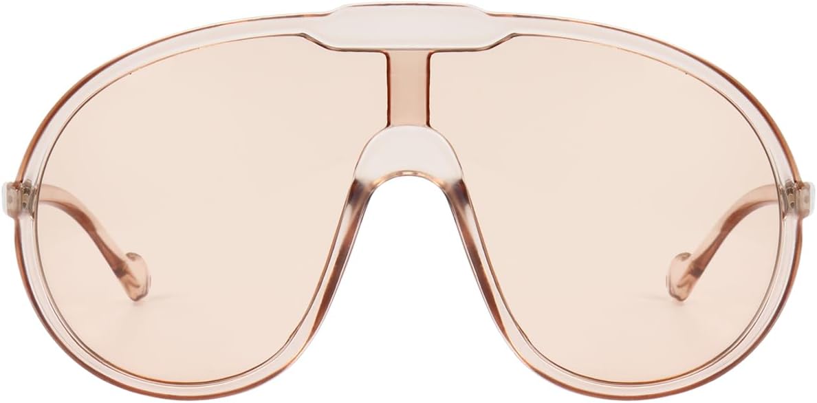 Trendy Oversized Sunglasses for Women Men Fashion Shield Aviator Sun Glasses UV400 Protection Goggles