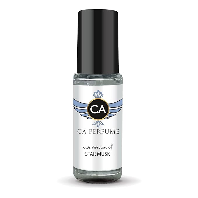 CA Perfume Impression of Star Musk Unisex Fragrance Oil Floral Woody Musk Scent Long Lasting Perfumes for Women & Men Travel Size TSA Ready Mini Parfum Body Oil Roll-on 0.14 Fl Oz 4ml