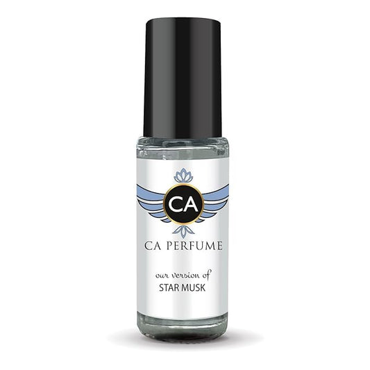 CA Perfume Impression of Star Musk Unisex Fragrance Oil Floral Woody Musk Scent Long Lasting Perfumes for Women & Men Travel Size TSA Ready Mini Parfum Body Oil Roll-on 0.14 Fl Oz 4ml