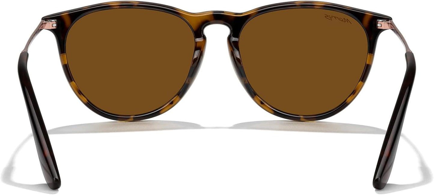 MERRY'S Vintage Polarized Sunglasses for Women Men Retro Round Mirrored Lens Sun glasses UV400