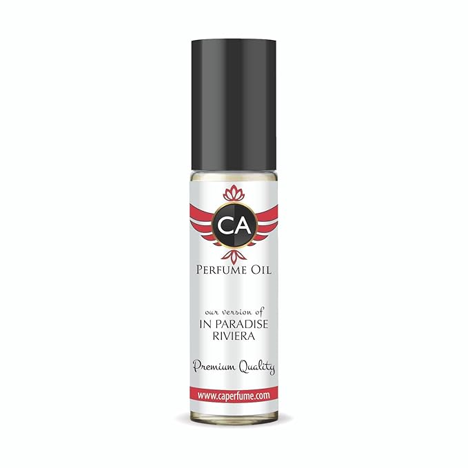 CA Perfume Impression of In Paradise Riviera Unisex Fragrance Oil Floral Woody Musk Scent Long Lasting Perfumes for Women & Men Travel Size TSA Ready Mini Parfum Body Oil Roll-on 0.33 Fl Oz 10ml