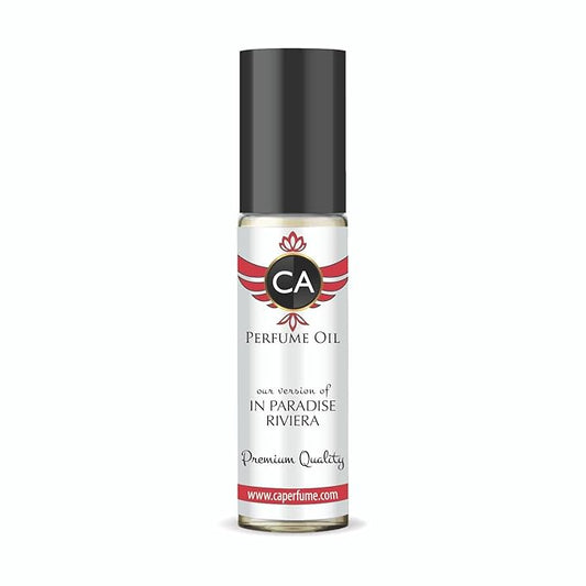 CA Perfume Impression of In Paradise Riviera Unisex Fragrance Oil Floral Woody Musk Scent Long Lasting Perfumes for Women & Men Travel Size TSA Ready Mini Parfum Body Oil Roll-on 0.33 Fl Oz 10ml
