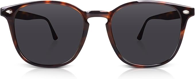 DrRelax Retro Sunglasses Womens Trendy Round Polarized Shades Sun Glasses