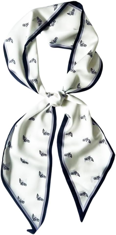 Silk Head Scarf for Hair Fashion Headwrap for Women Lightweight Neck Tie