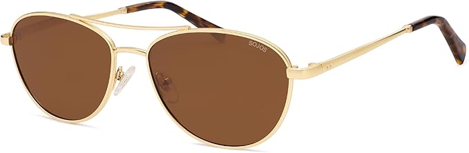 SOJOS Retro Polarized Aviator Sunglasses for Women Men Vintage 70s Style UV Protection Womens Mens Sun Glasses SJ1265