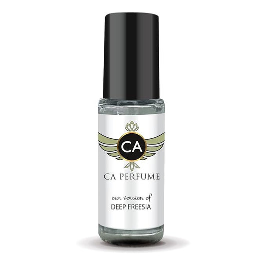 CA Perfume Impression of Deep Freesia for Women Perfume Oil Floral Scent Long Lasting Perfumes for Women Travel Size Mini Perfume Sample TSA Ready Body Oil Roll-on 0.14 Fl Oz 4ml