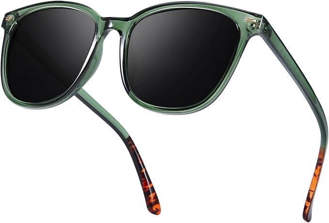Myiaur Polarized Sunglasses for Women, Square Mirrored Trendy Shades with UV Protection Reduce Glare Sun Glasses