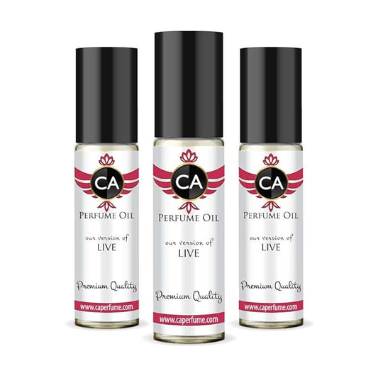 CA Perfume Impression of Live for Women Eau De Parfum Floral Fruity Scent Long Lasting Perfumes for Women Travel Size TSA Ready for Day and Night Wear 0.33 Fl Oz 10ml (Pack of 3)