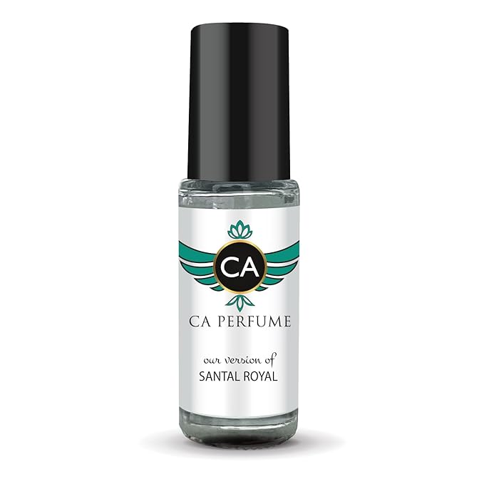 CA Perfume Impression of Santal Royal Unisex Perfume Oil Amber Woody Scent Long Lasting Fragrance for Women and Men Travel Size Mini Perfume Sample TSA Ready Body Oil Roll-on 0.14 Fl Oz 4ml