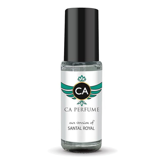 CA Perfume Impression of Santal Royal Unisex Perfume Oil Amber Woody Scent Long Lasting Fragrance for Women and Men Travel Size Mini Perfume Sample TSA Ready Body Oil Roll-on 0.14 Fl Oz 4ml