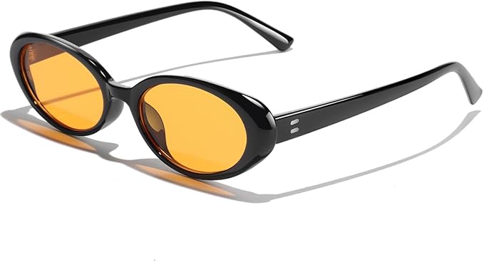 Oval Sunglasses for Women Men Fashion Small 90s Style Sun Glasses UV400