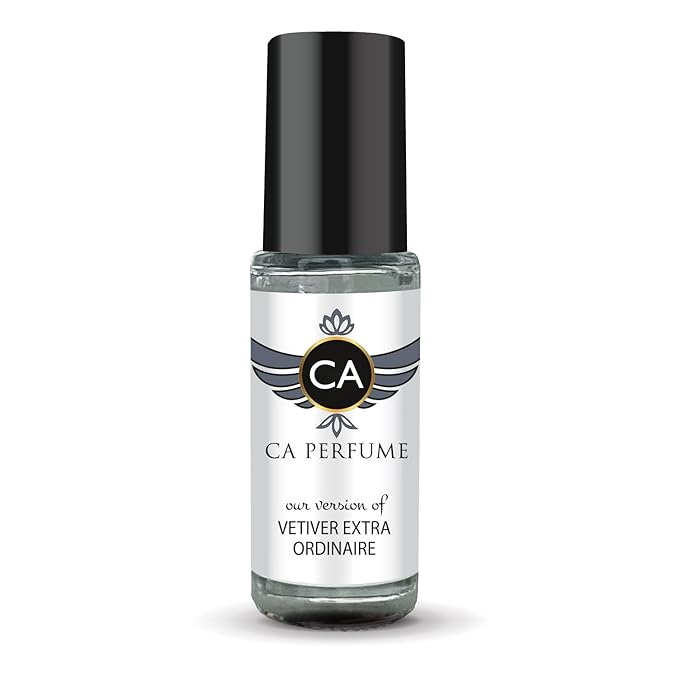 CA Perfume Impression of Vetiver Extraordinaire for Men Perfume Oil Amber Woody Scent Long Lasting Cologne for Men Travel Size Mini Perfume Sample TSA Ready Body Oil Roll-on 0.14 Fl Oz 4ml