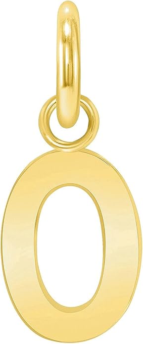 Takar Dainty 10K Gold Mini Initial Letter Pendant, A-Z Bold Gold Letter Charm For Women And Men, Personalized Pendant Charms, Christmas Gift for Women and Men Made In USA