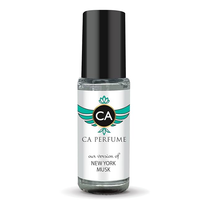 CA Perfume Impression of New York Musk Unisex Fragrance Oil Floral Woody Musk Scent Long Lasting Perfumes for Women & Men Travel Size TSA Ready Mini Parfum Body Oil Roll-on 0.14 Fl Oz 4ml