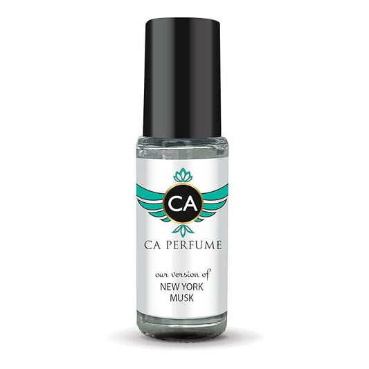 CA Perfume Impression of New York Musk Unisex Fragrance Oil Floral Woody Musk Scent Long Lasting Perfumes for Women & Men Travel Size TSA Ready Mini Parfum Body Oil Roll-on 0.14 Fl Oz 4ml