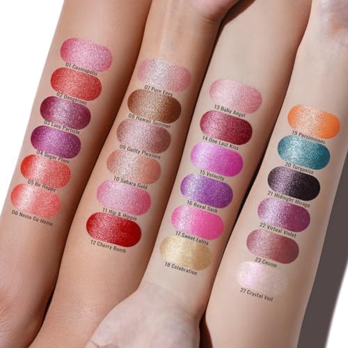 Oulac Purple Lipstick for Women with Metallic 3D Shine Lightweight Hydrating Formula, High Impact Lip Color, Vegan Beauty, Full Coverage Lip Makeup, Christmas Gifts for Women, Sugar Plum (04)