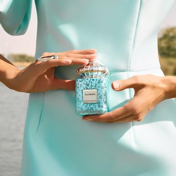 Matin Martin Illusion for Unisex - Arabian Perfume for Women & Men - Long Lasting Oriental Floral Fragrance with Musk & Vanilla Scent - Arabic Cologne - Travel Size - 3.4 oz EDP Spray