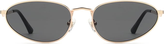 Retro Oval Sunglasses Womens Mens Trendy 2025, Fashion Y2K Narrow Oval Cat Eye Sun Glasses UV400 Protection VF2251