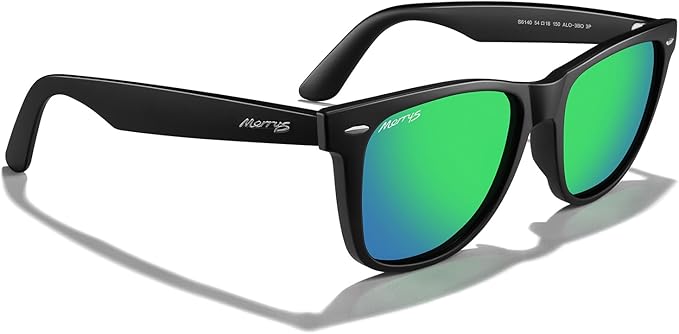 MERRY'S Classic Square Shape Polarized Sunglasses for Womens Mens Retro Designer UV400 Sun Glasses S6140